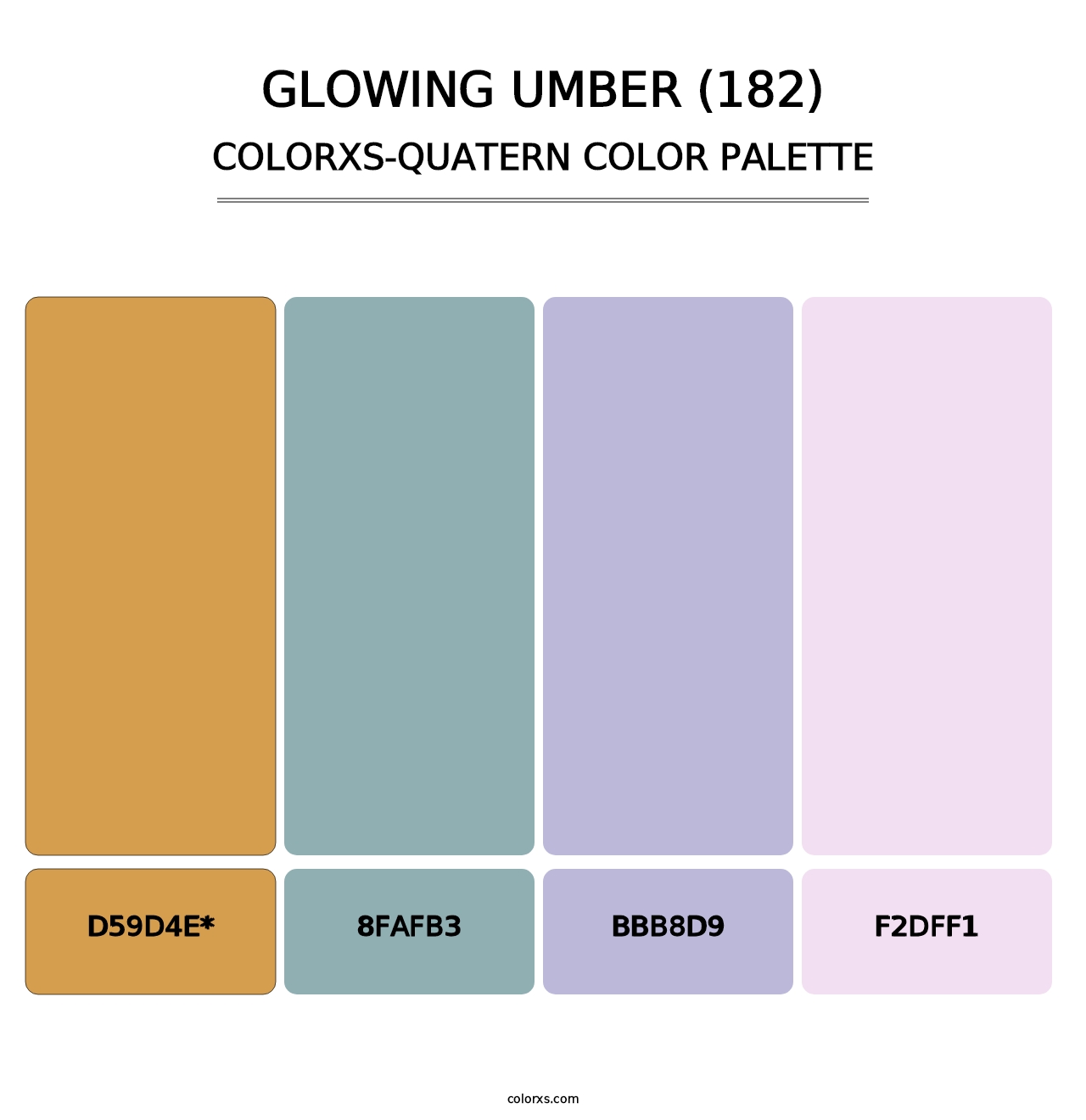 Glowing Umber (182) - Colorxs Quad Palette