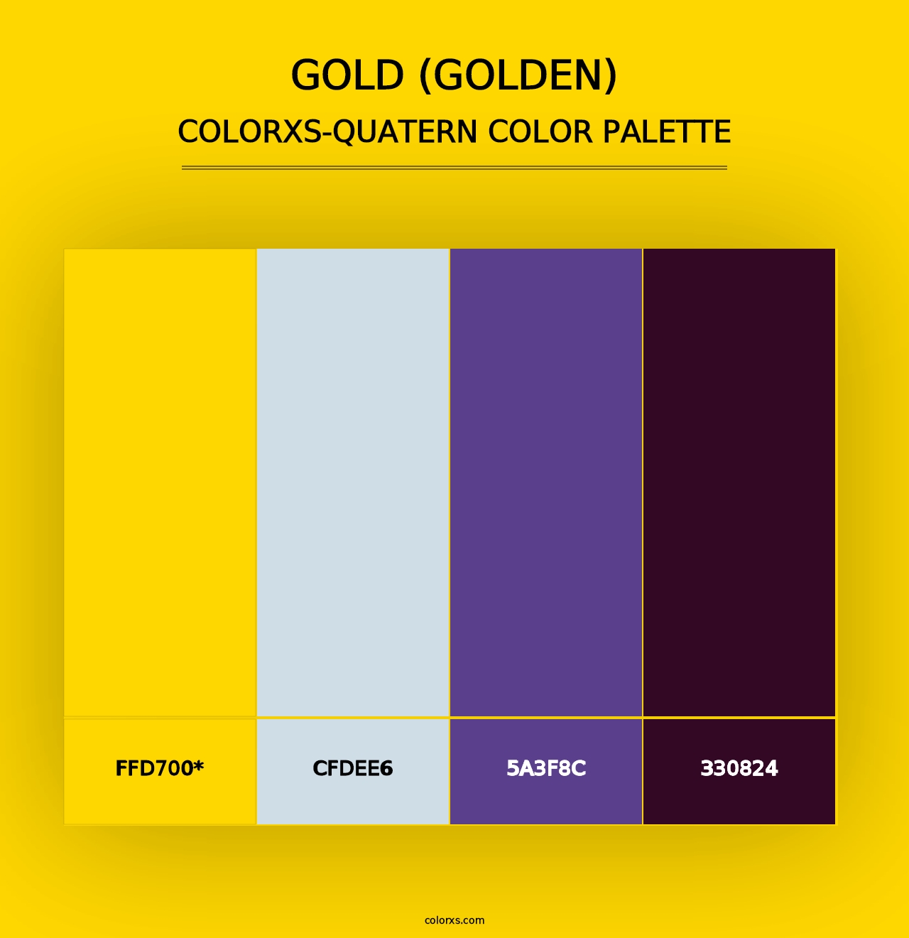 Gold (Golden) - Colorxs Quad Palette