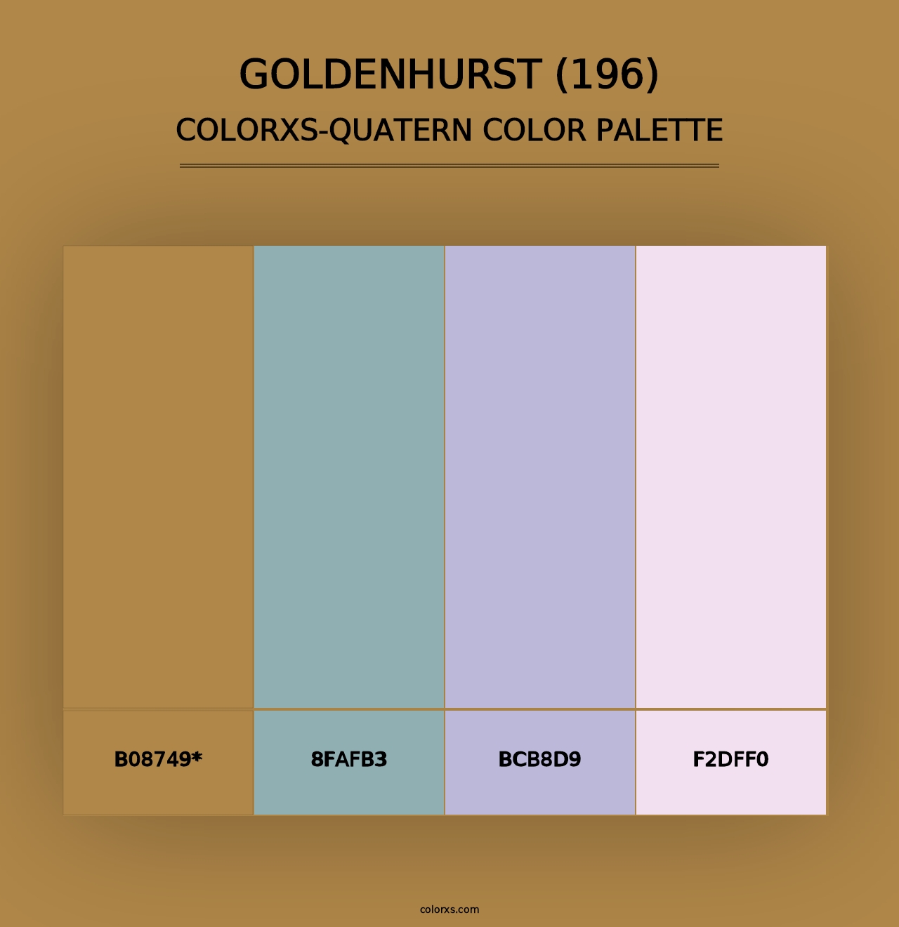 Goldenhurst (196) - Colorxs Quad Palette