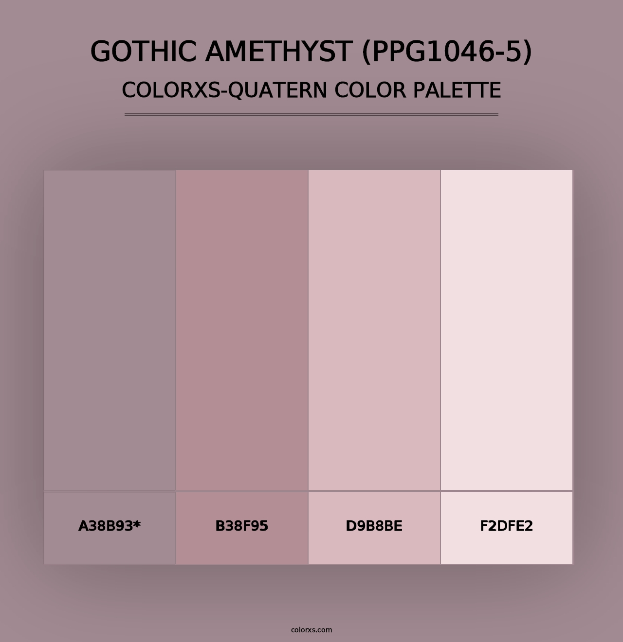 Gothic Amethyst (PPG1046-5) - Colorxs Quad Palette