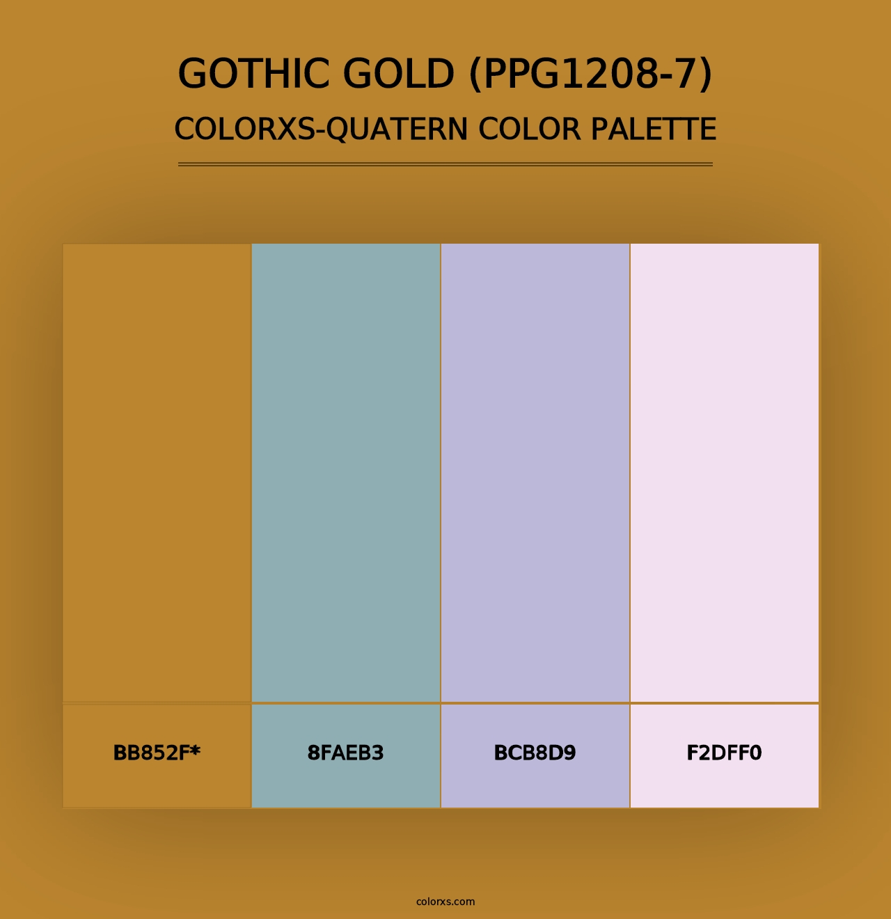 Gothic Gold (PPG1208-7) - Colorxs Quad Palette