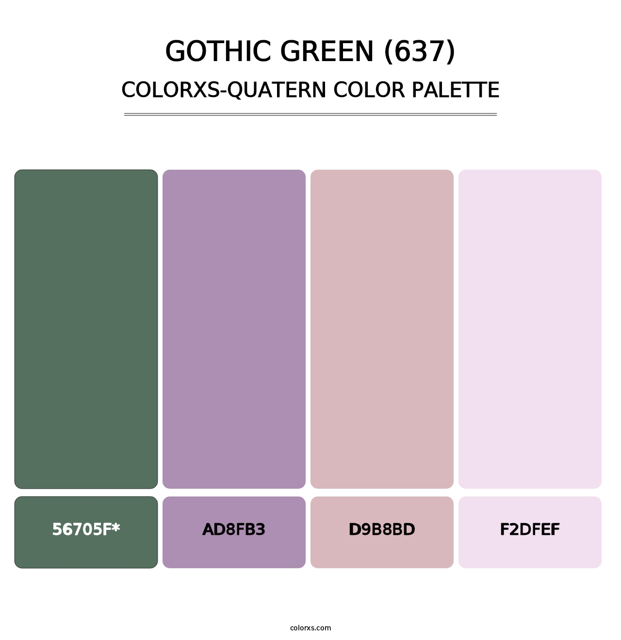 Gothic Green (637) - Colorxs Quad Palette