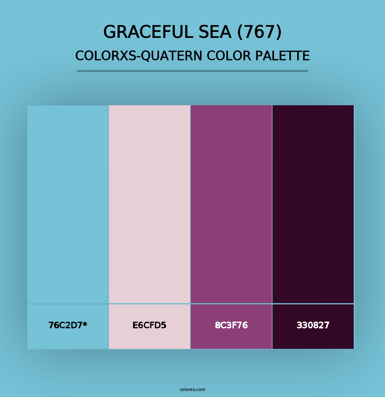 Graceful Sea (767) - Colorxs Quad Palette