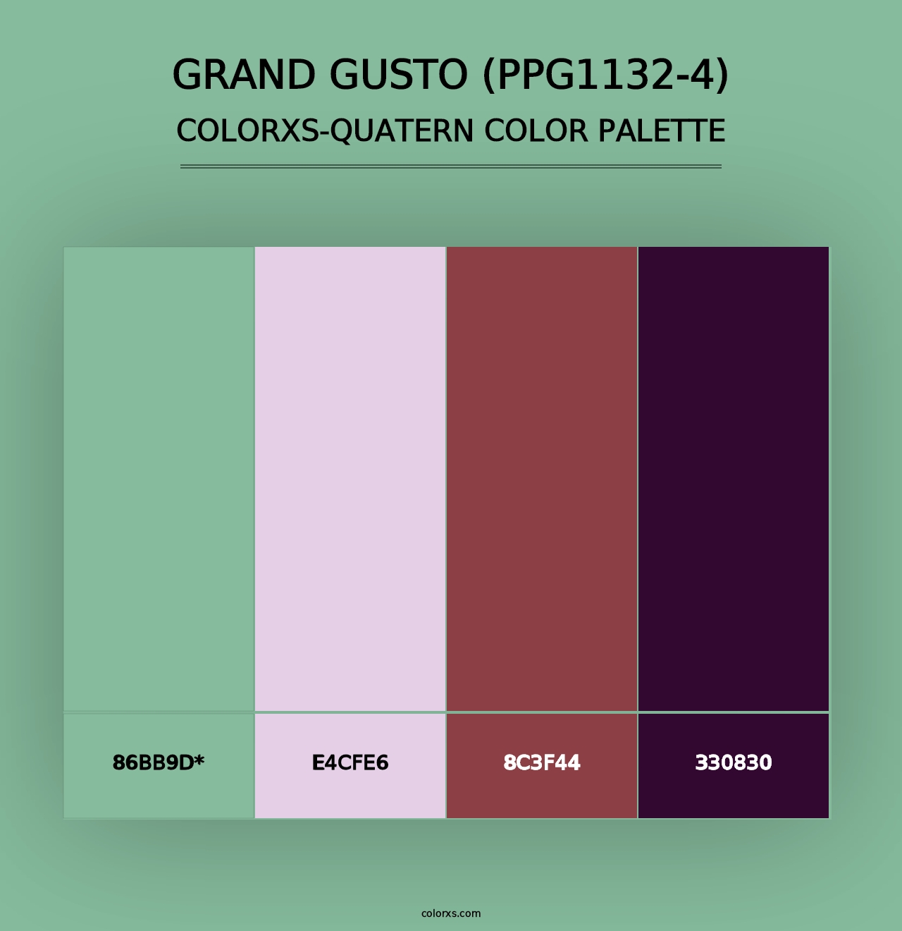 Grand Gusto (PPG1132-4) - Colorxs Quad Palette