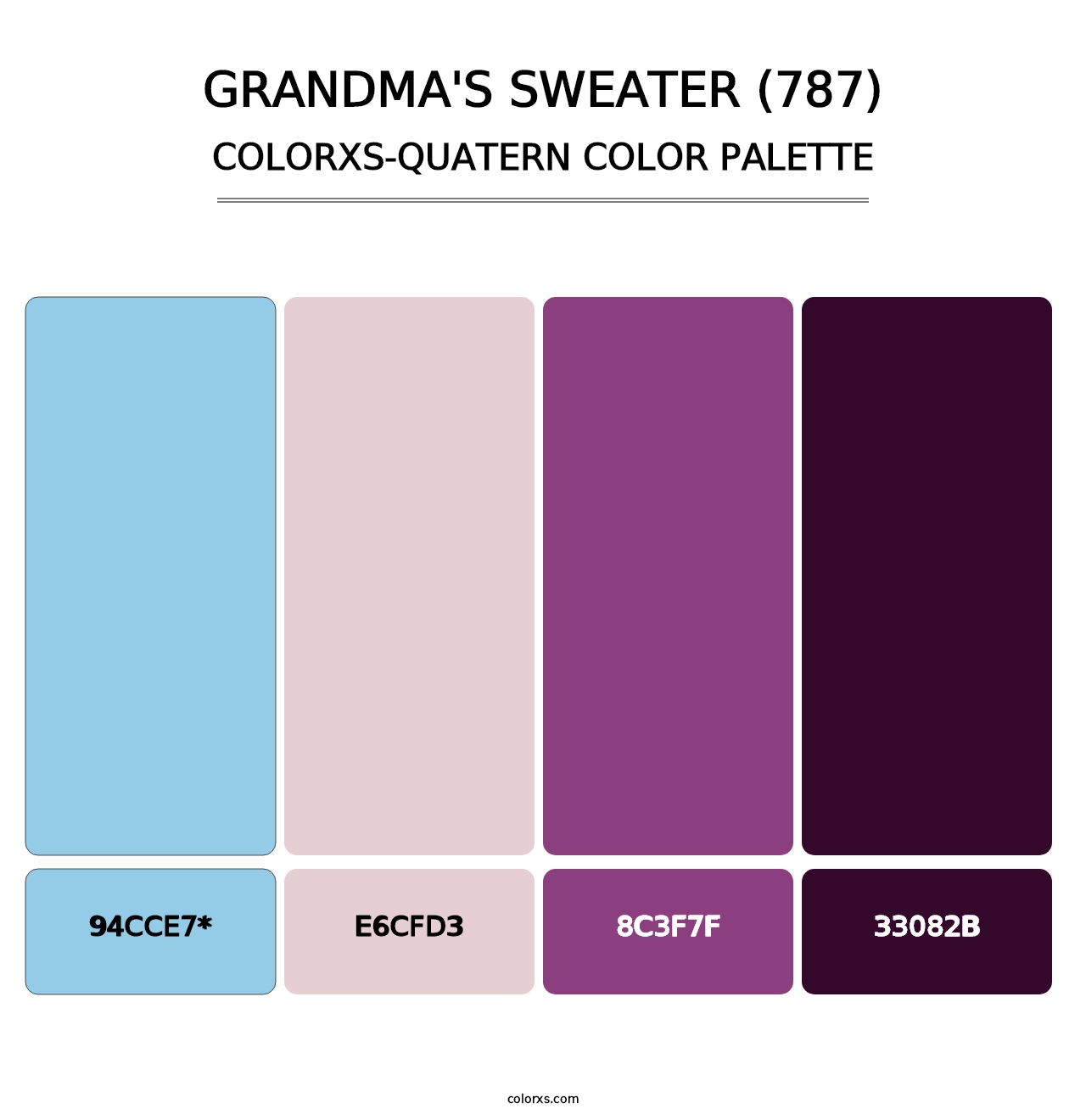 Grandma's Sweater (787) - Colorxs Quad Palette