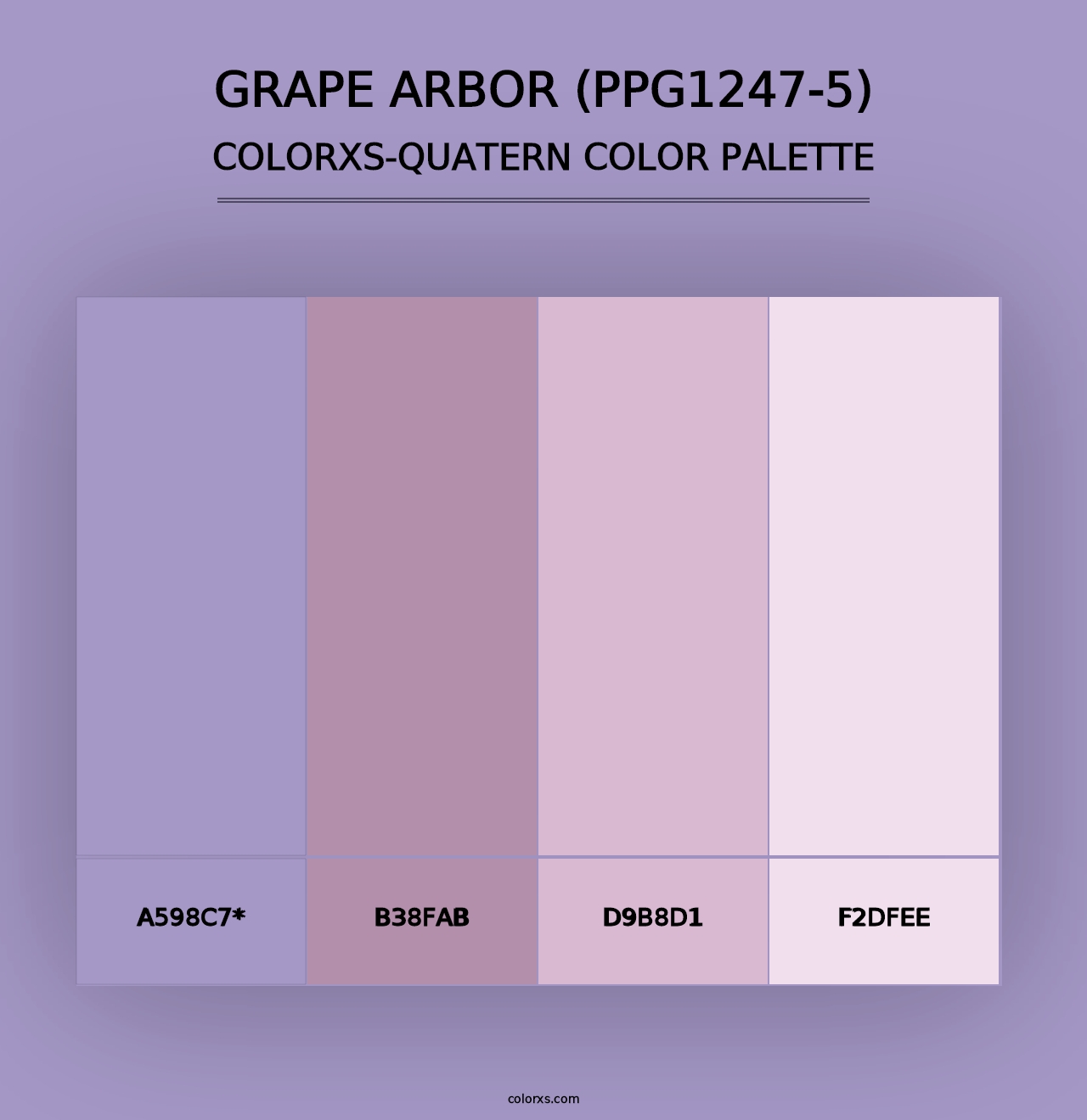 Grape Arbor (PPG1247-5) - Colorxs Quad Palette