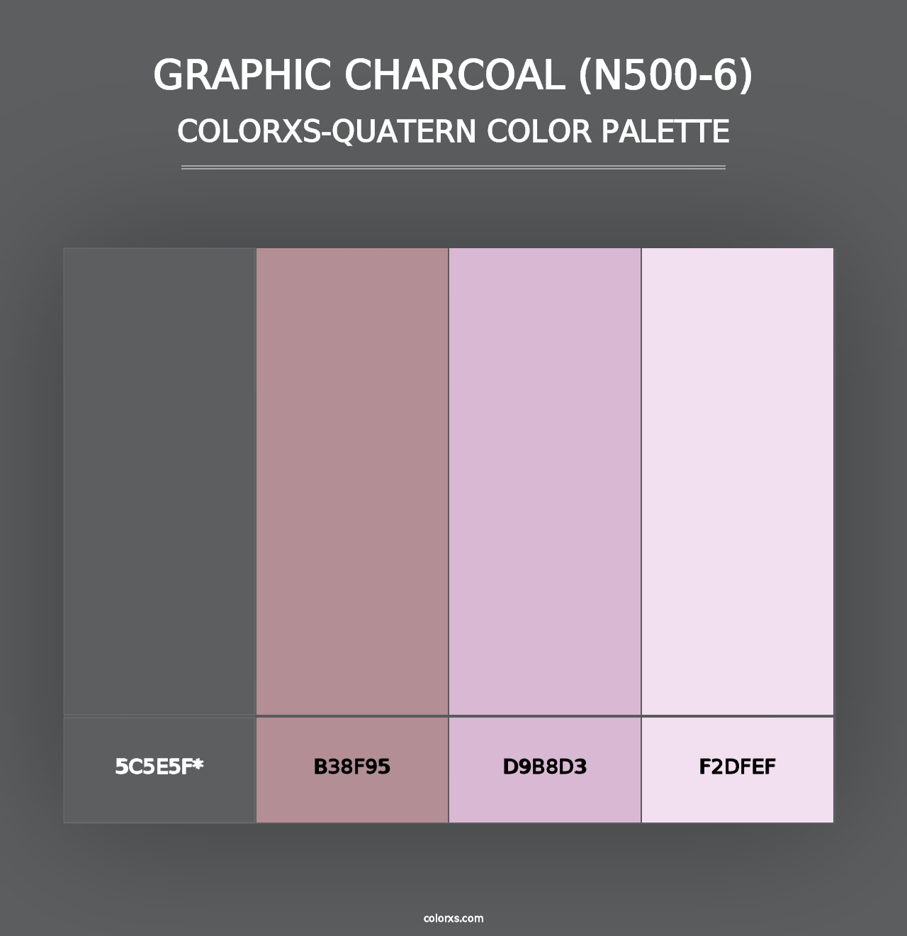 Graphic Charcoal (N500-6) - Colorxs Quad Palette