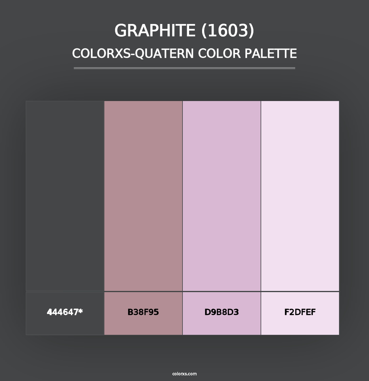 Graphite (1603) - Colorxs Quad Palette