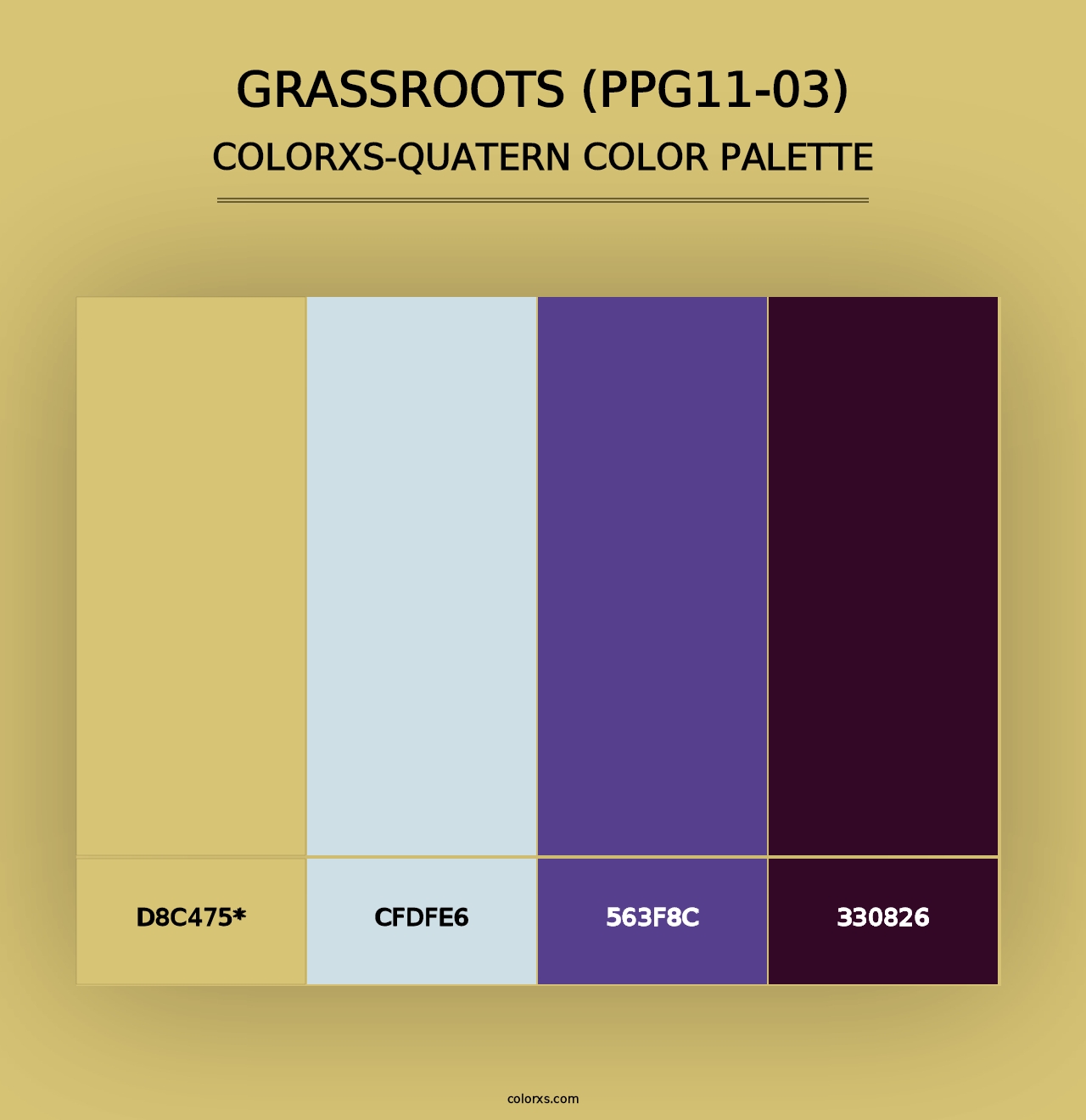 Grassroots (PPG11-03) - Colorxs Quad Palette