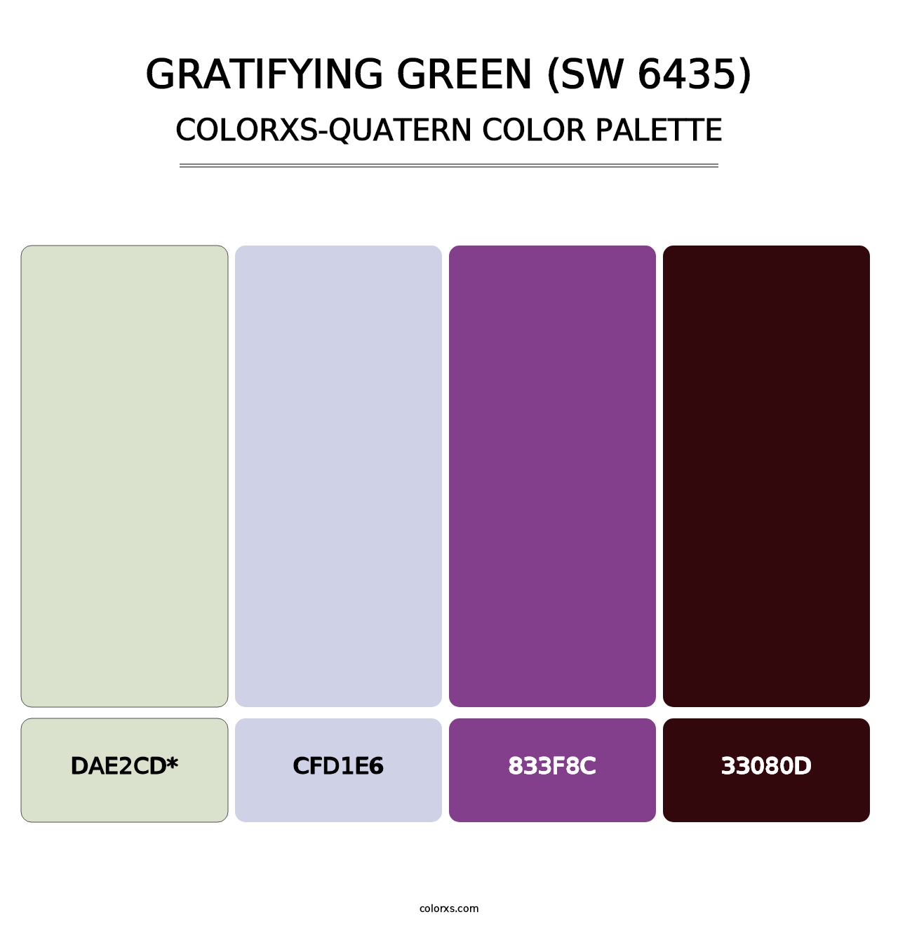 Gratifying Green (SW 6435) - Colorxs Quad Palette