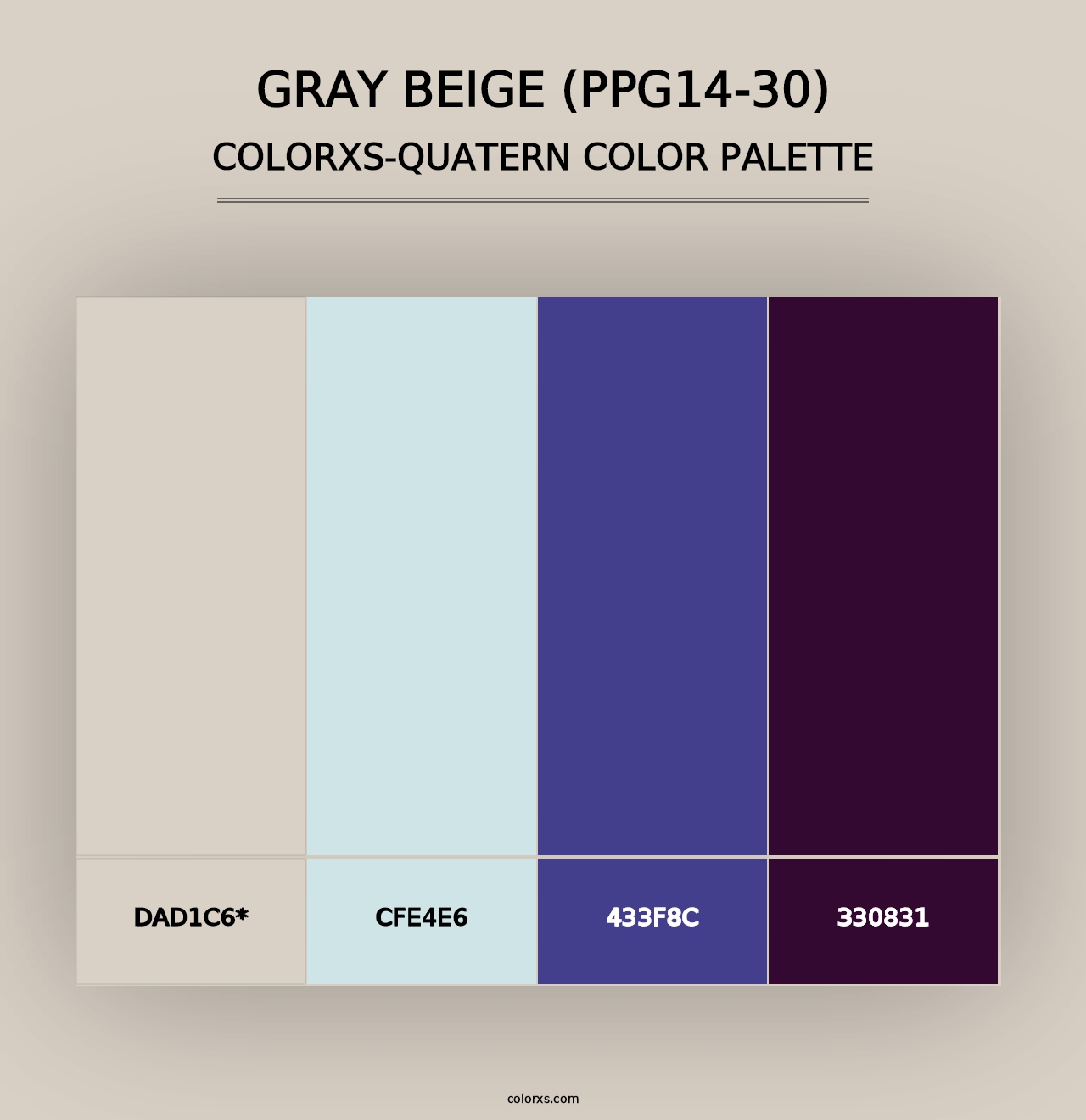 Gray Beige (PPG14-30) - Colorxs Quad Palette