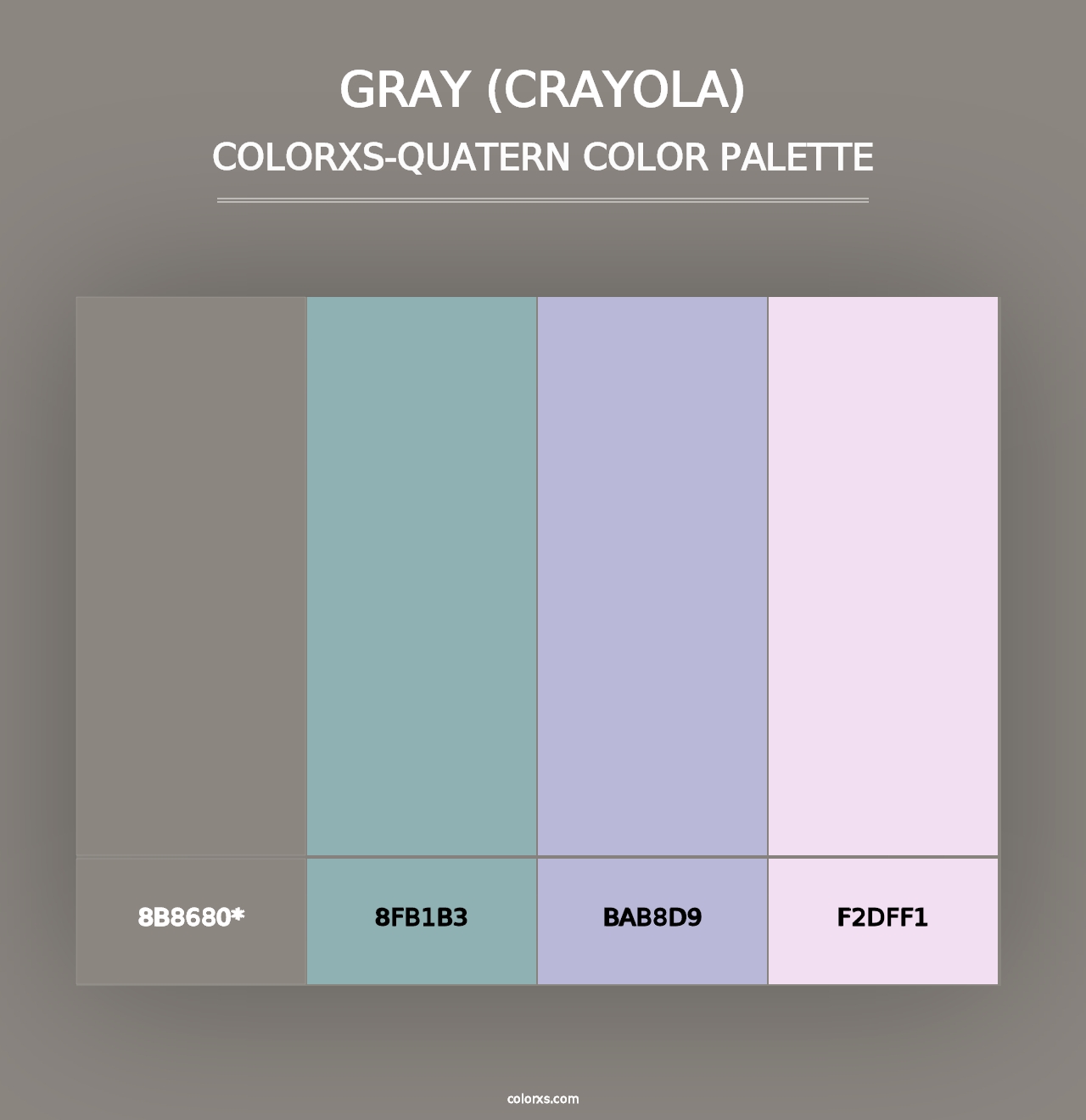 Gray (Crayola) - Colorxs Quad Palette