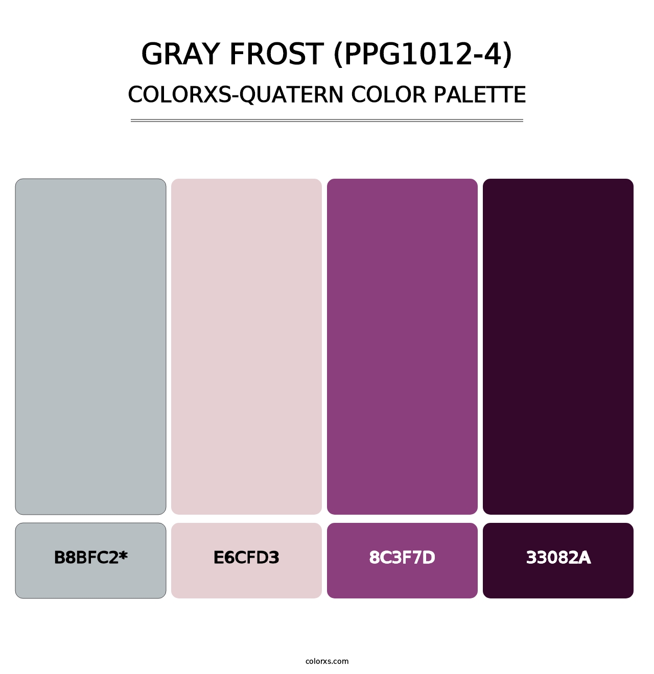 Gray Frost (PPG1012-4) - Colorxs Quad Palette