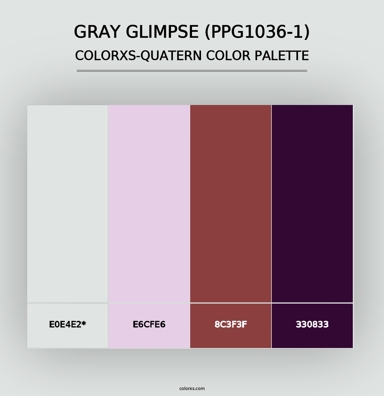 Gray Glimpse (PPG1036-1) - Colorxs Quad Palette