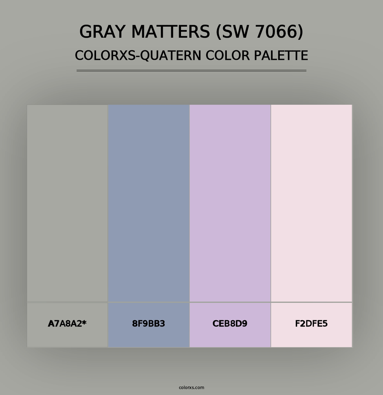 Gray Matters (SW 7066) - Colorxs Quad Palette