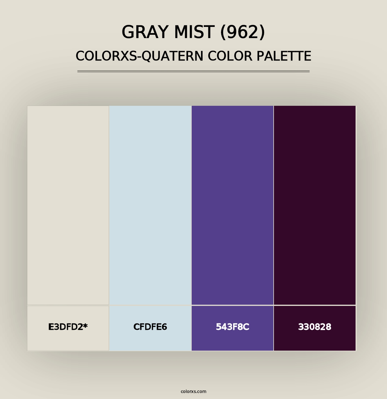 Gray Mist (962) - Colorxs Quad Palette