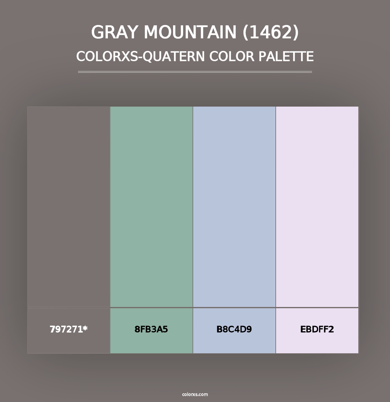 Gray Mountain (1462) - Colorxs Quad Palette