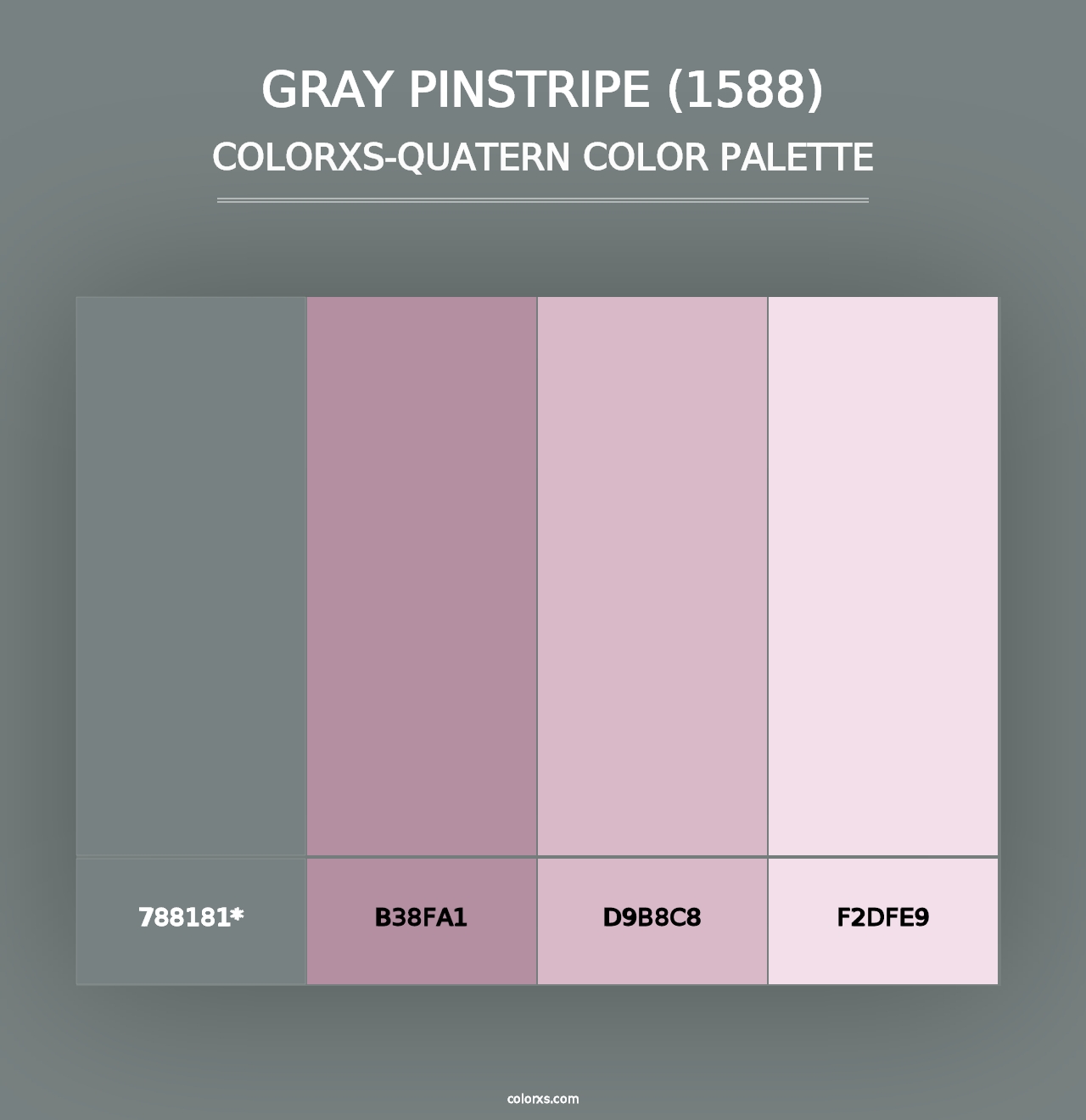 Gray Pinstripe (1588) - Colorxs Quad Palette