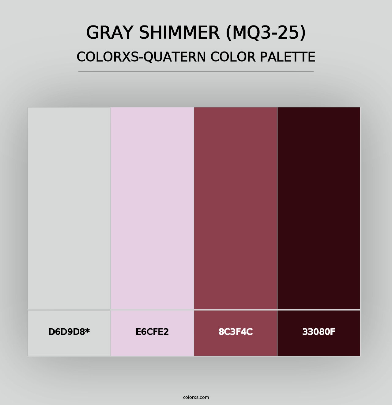 Gray Shimmer (MQ3-25) - Colorxs Quad Palette