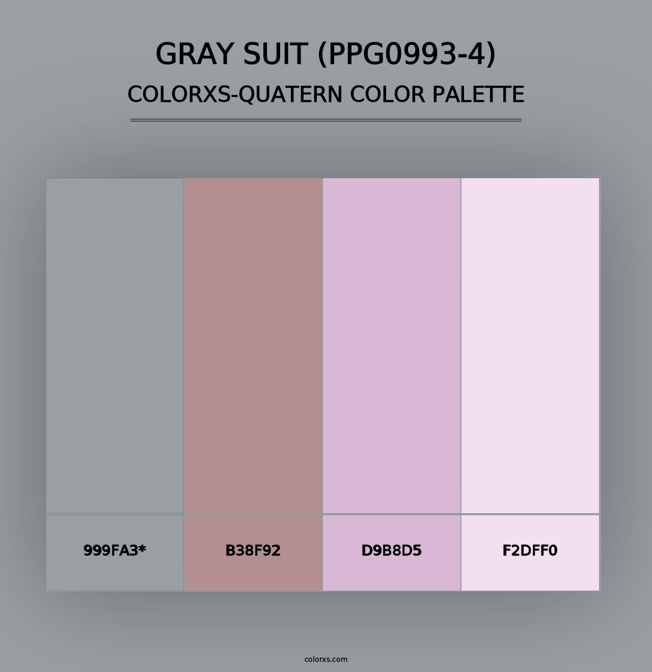 Gray Suit (PPG0993-4) - Colorxs Quad Palette