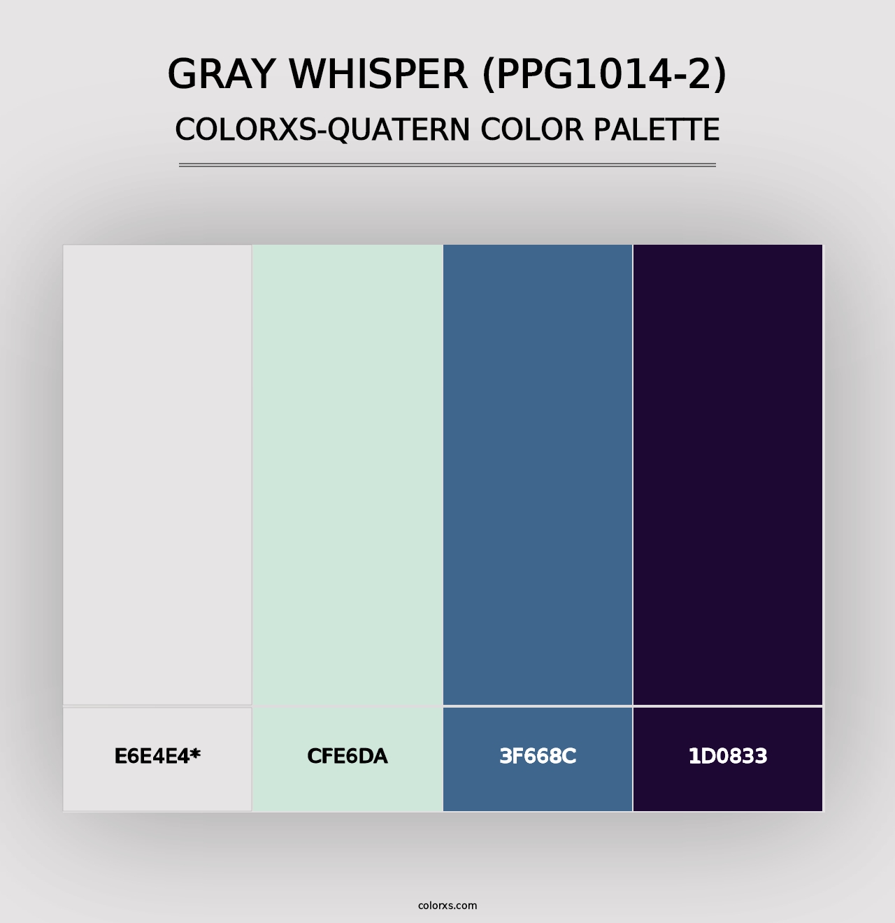 Gray Whisper (PPG1014-2) - Colorxs Quad Palette