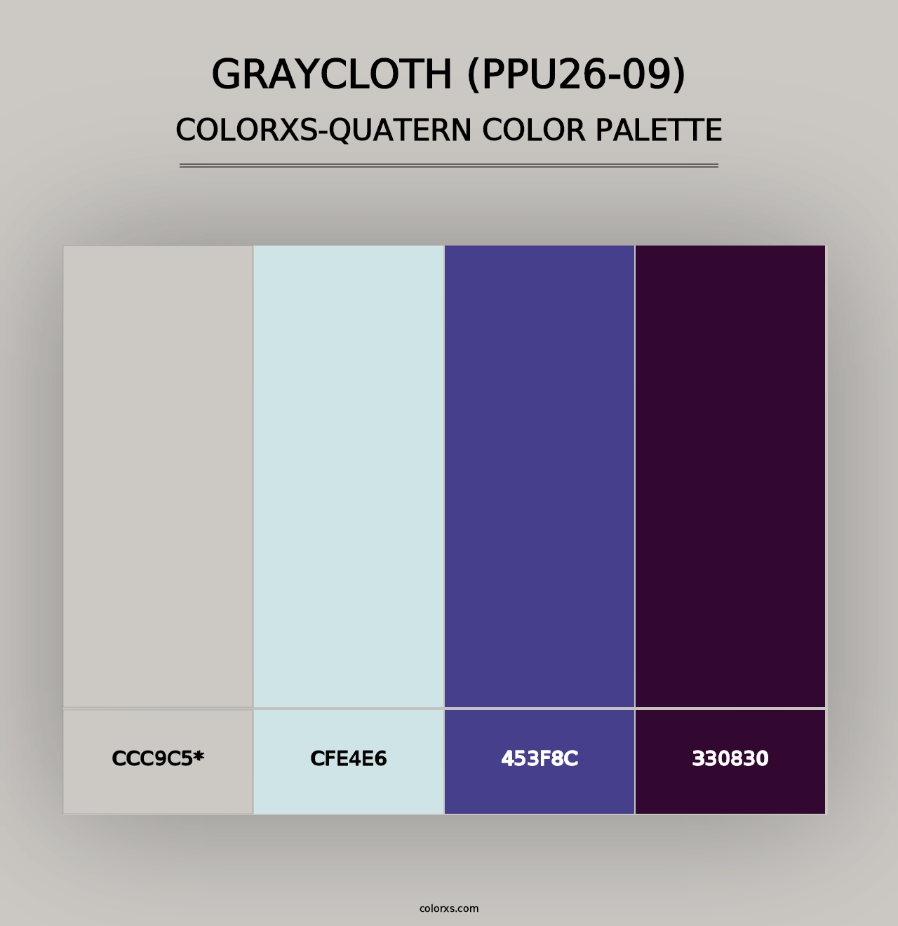 Graycloth (PPU26-09) - Colorxs Quad Palette