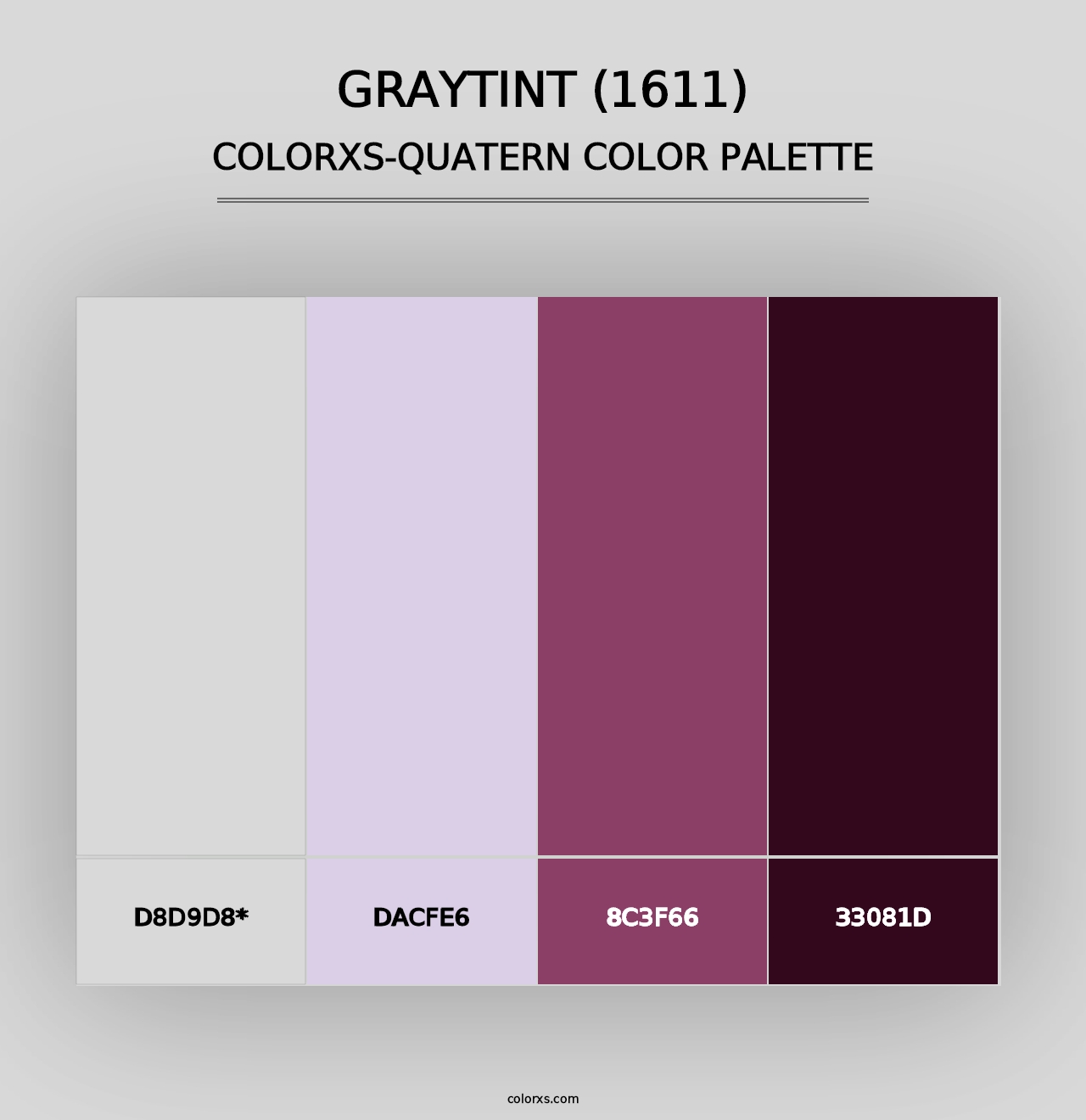 Graytint (1611) - Colorxs Quad Palette