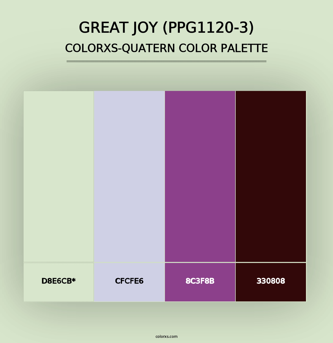 Great Joy (PPG1120-3) - Colorxs Quad Palette