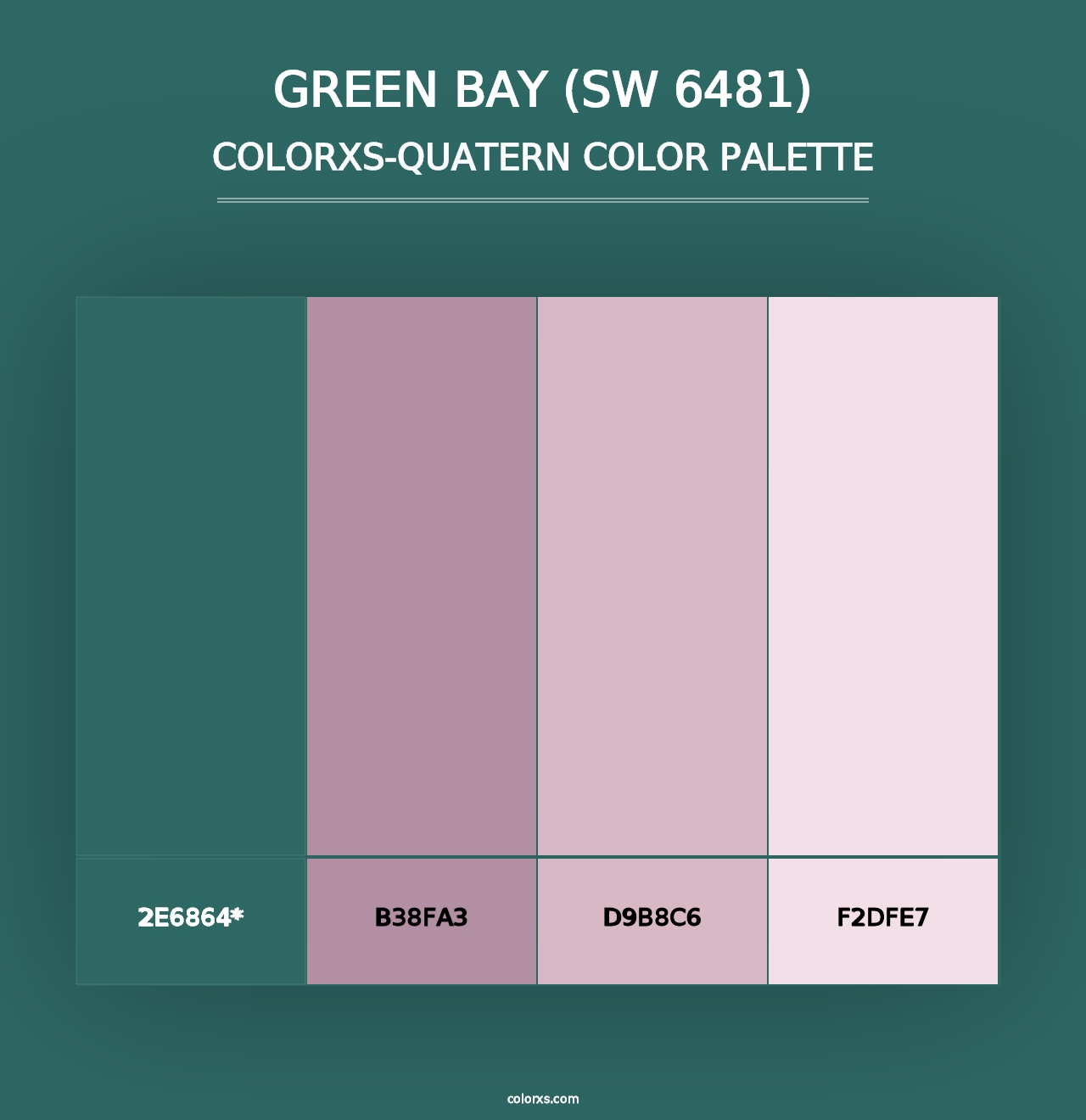 Green Bay (SW 6481) - Colorxs Quad Palette