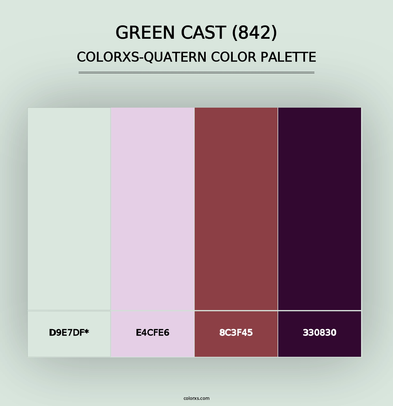 Green Cast (842) - Colorxs Quad Palette