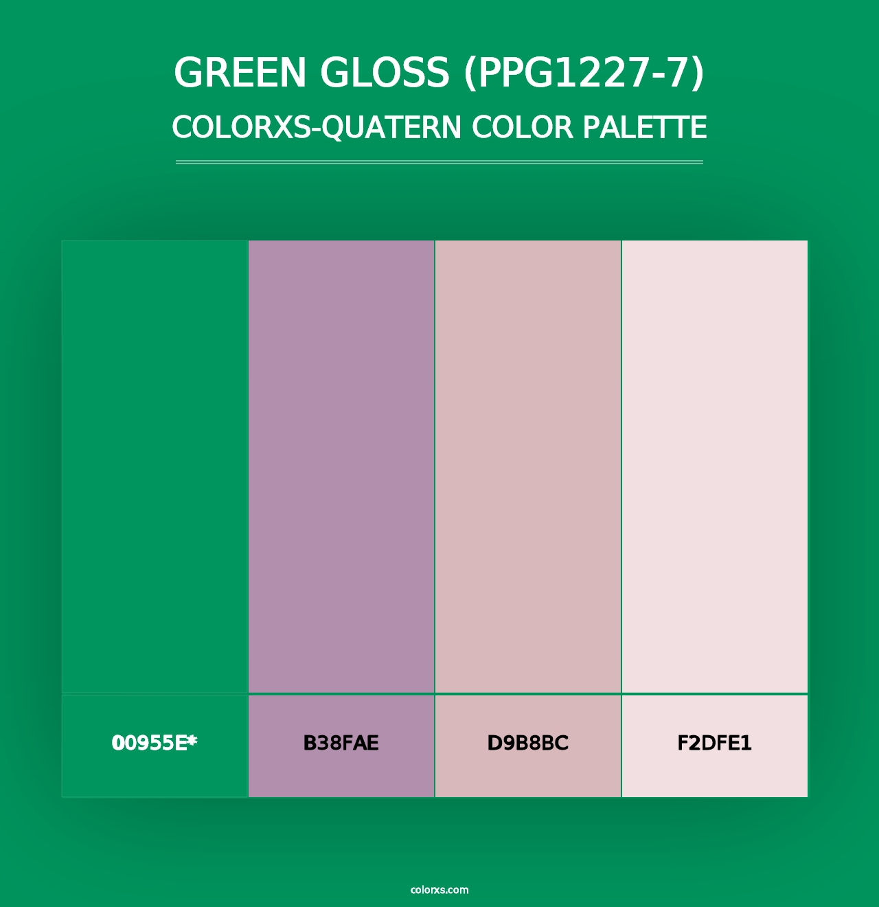 Green Gloss (PPG1227-7) - Colorxs Quad Palette