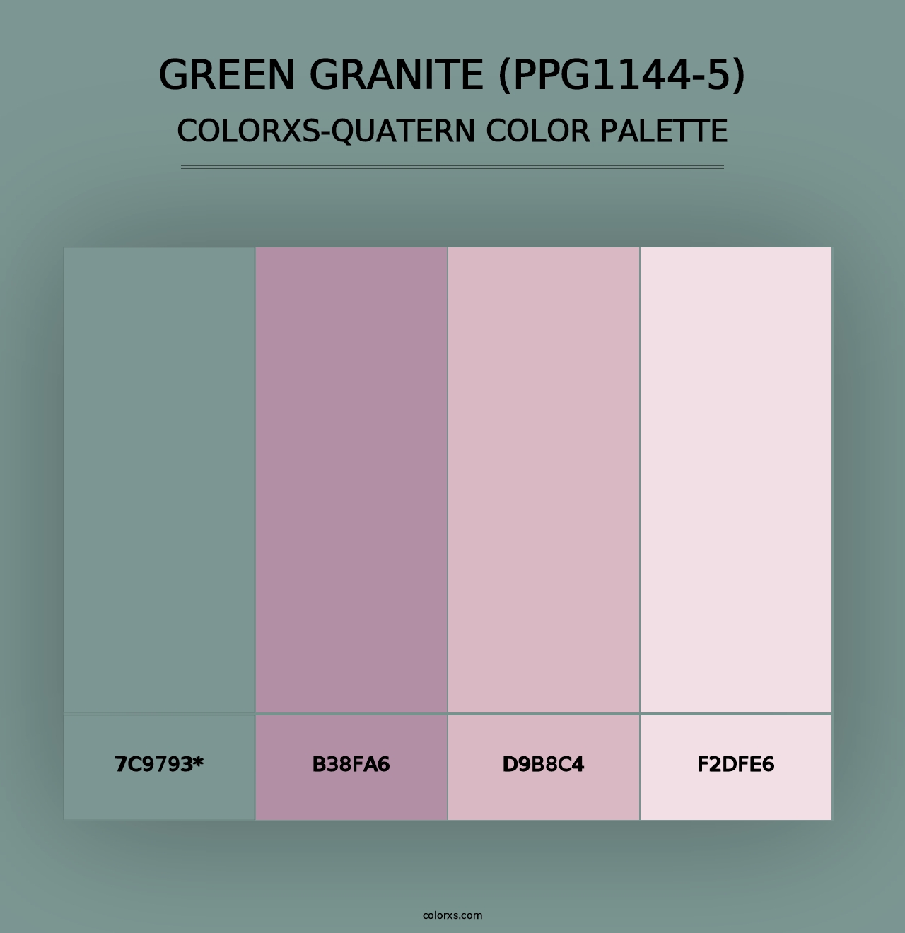 Green Granite (PPG1144-5) - Colorxs Quad Palette