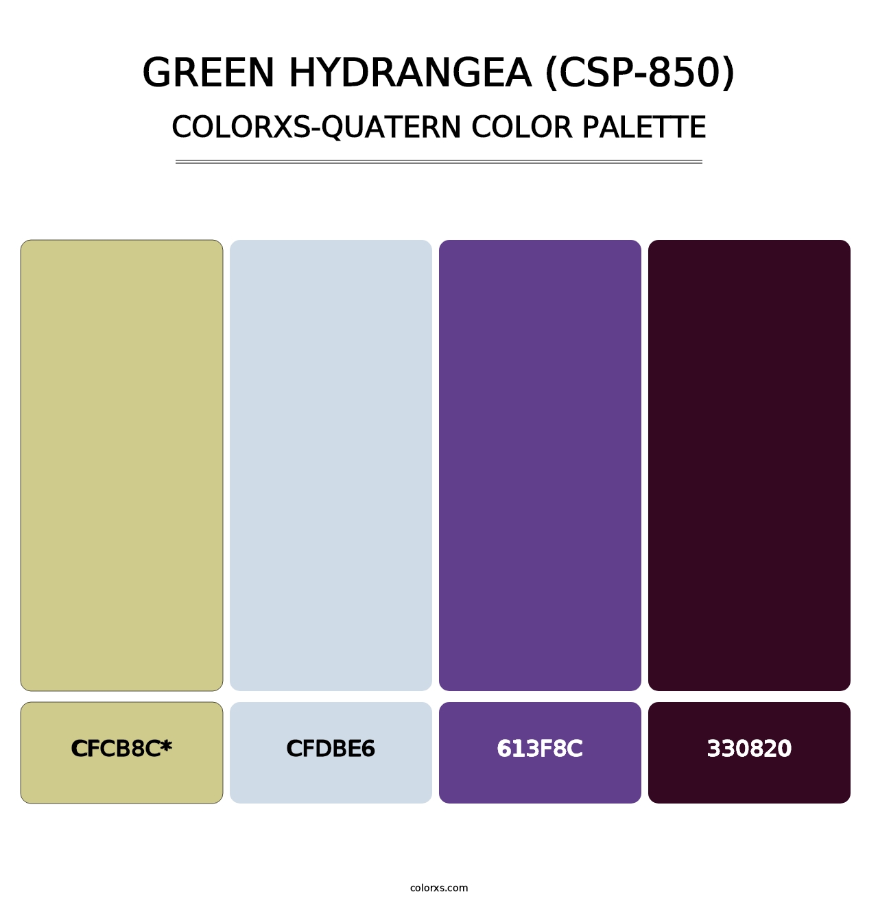 Green Hydrangea (CSP-850) - Colorxs Quad Palette