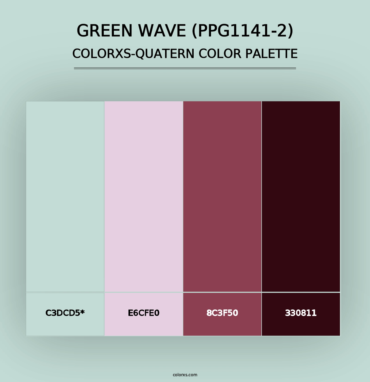 Green Wave (PPG1141-2) - Colorxs Quad Palette