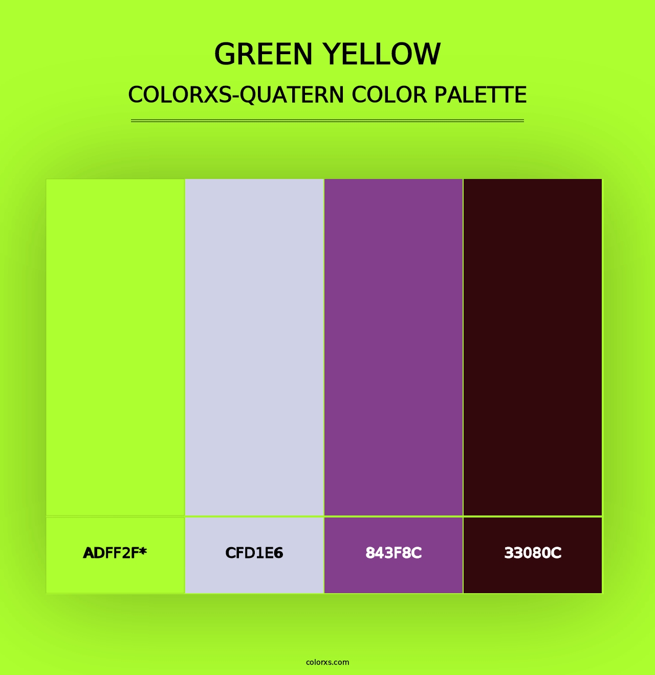 Green Yellow - Colorxs Quad Palette