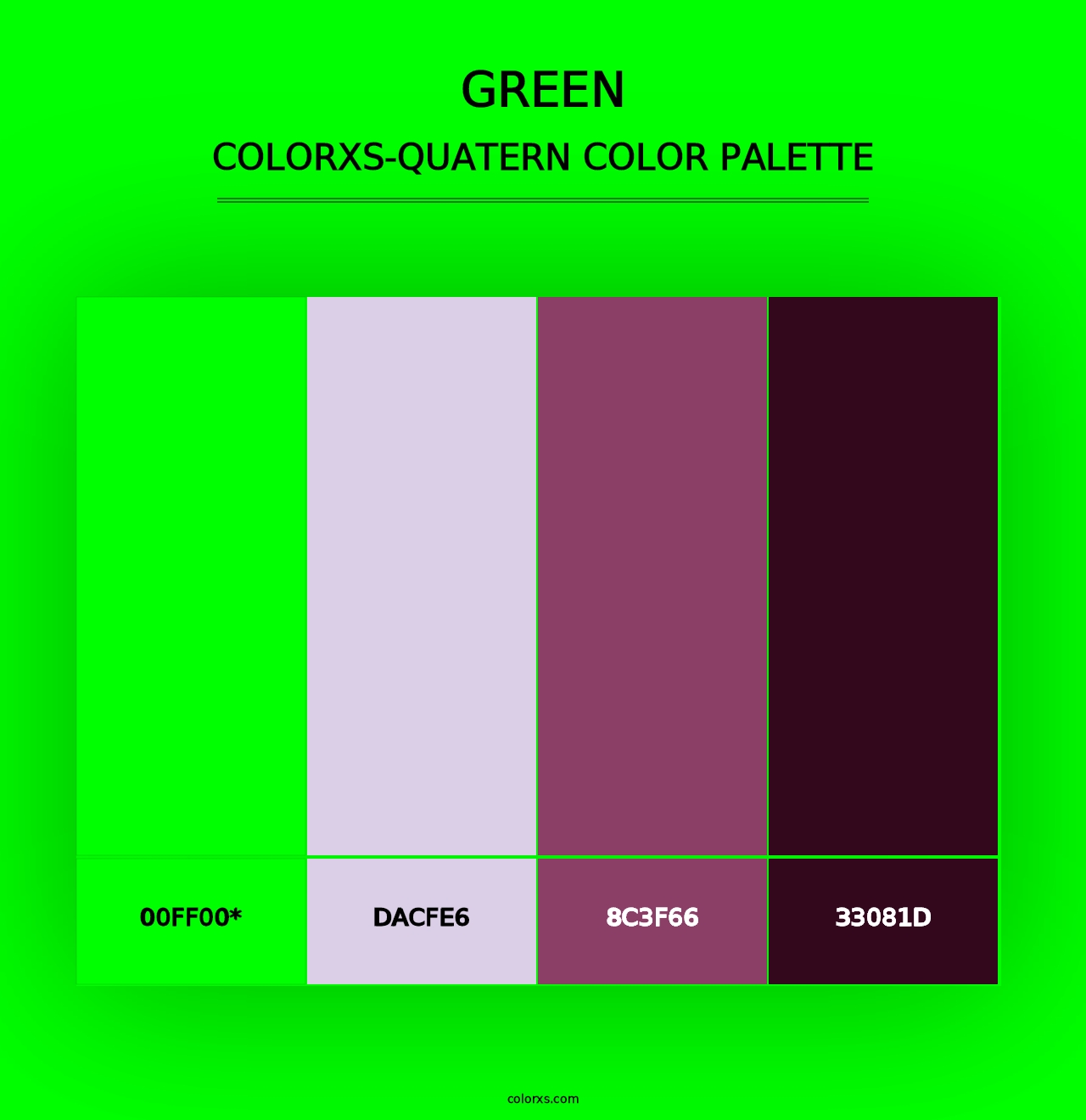 Green - Colorxs Quad Palette