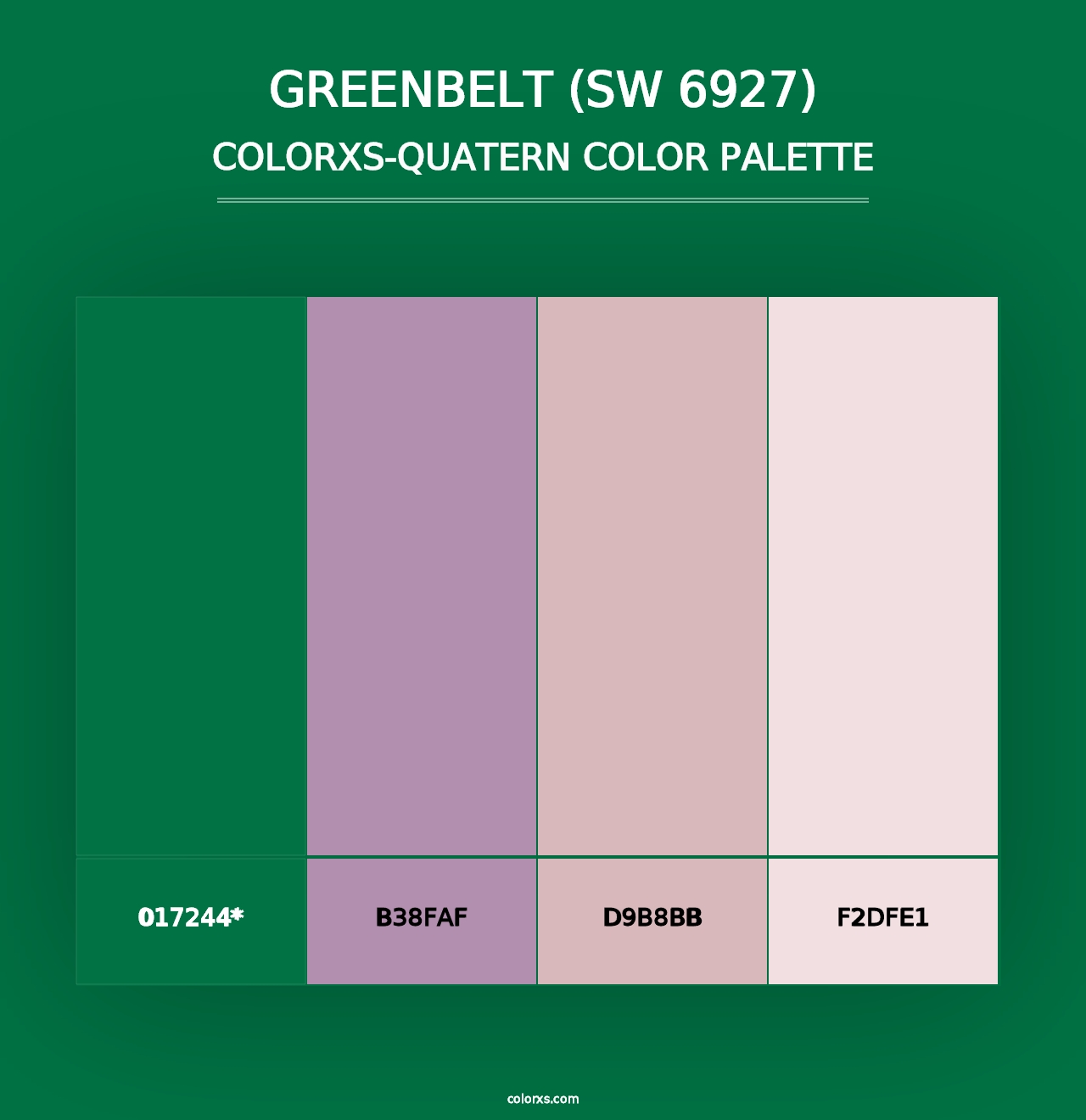 Greenbelt (SW 6927) - Colorxs Quad Palette