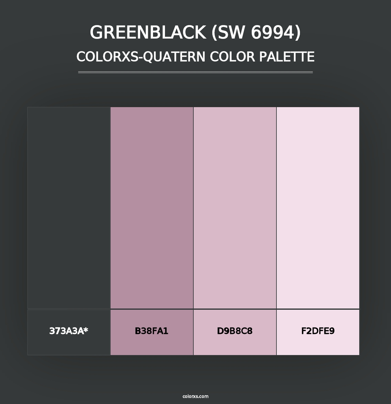 Greenblack (SW 6994) - Colorxs Quad Palette