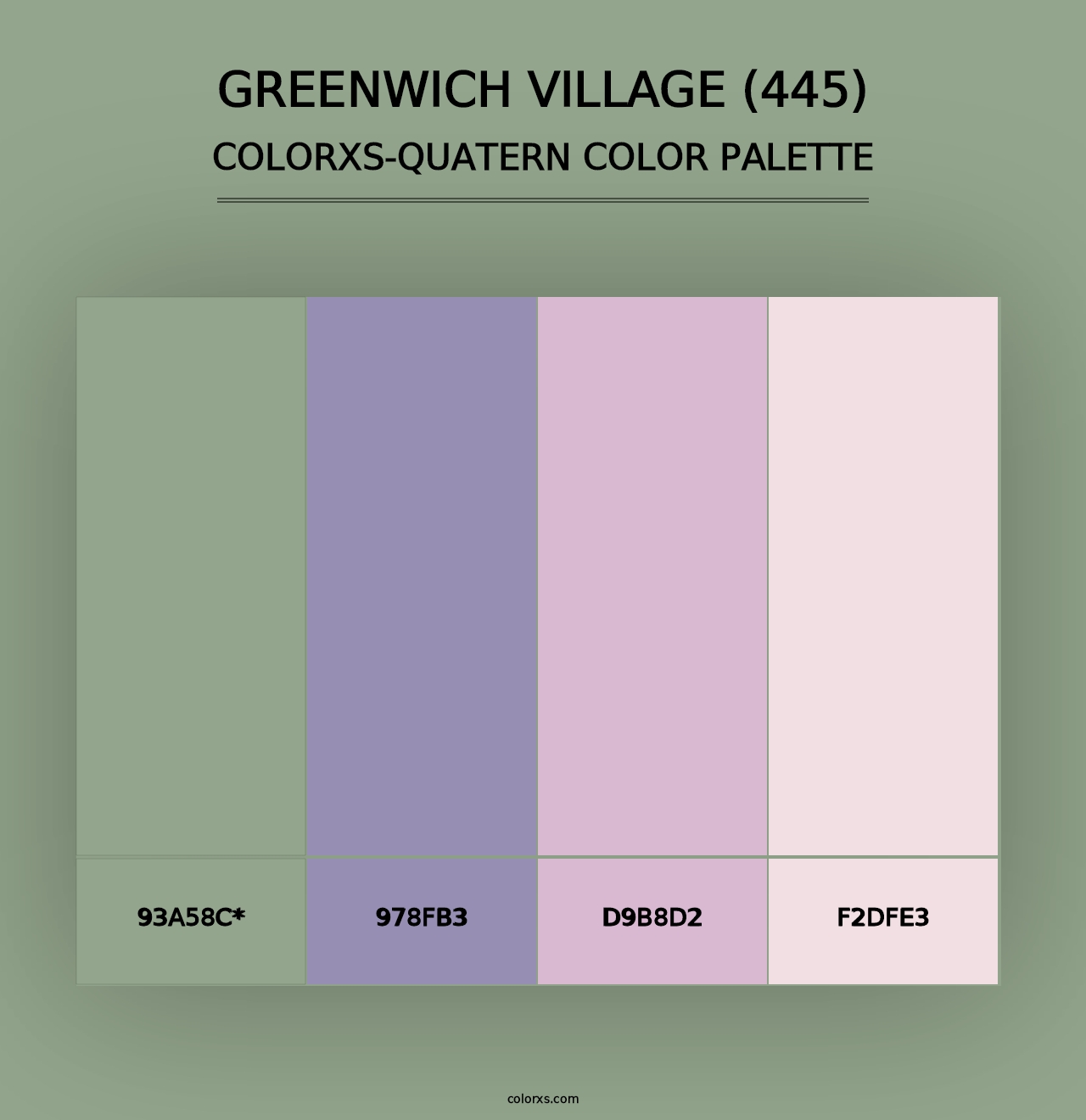 Greenwich Village (445) - Colorxs Quad Palette