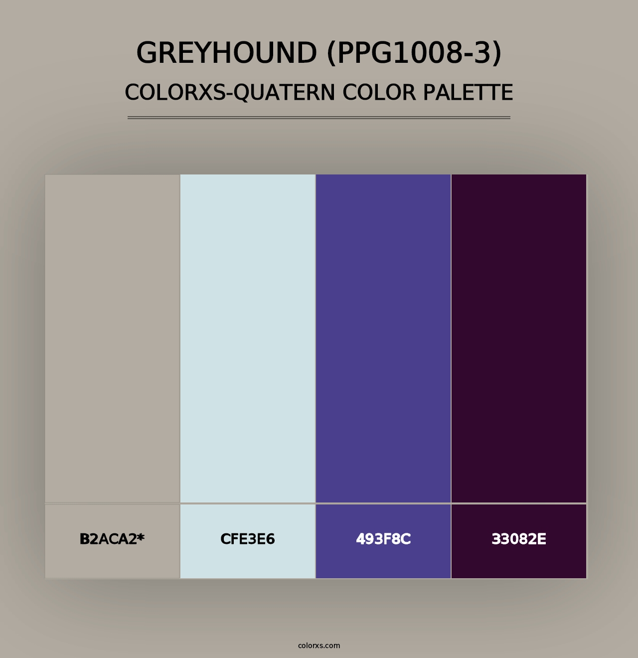 Greyhound (PPG1008-3) - Colorxs Quad Palette