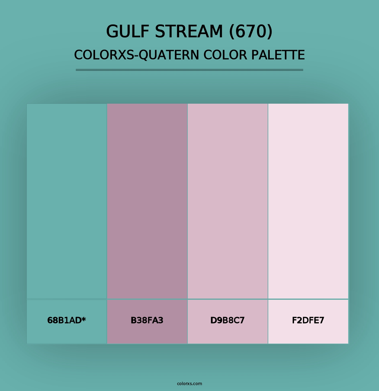 Gulf Stream (670) - Colorxs Quad Palette