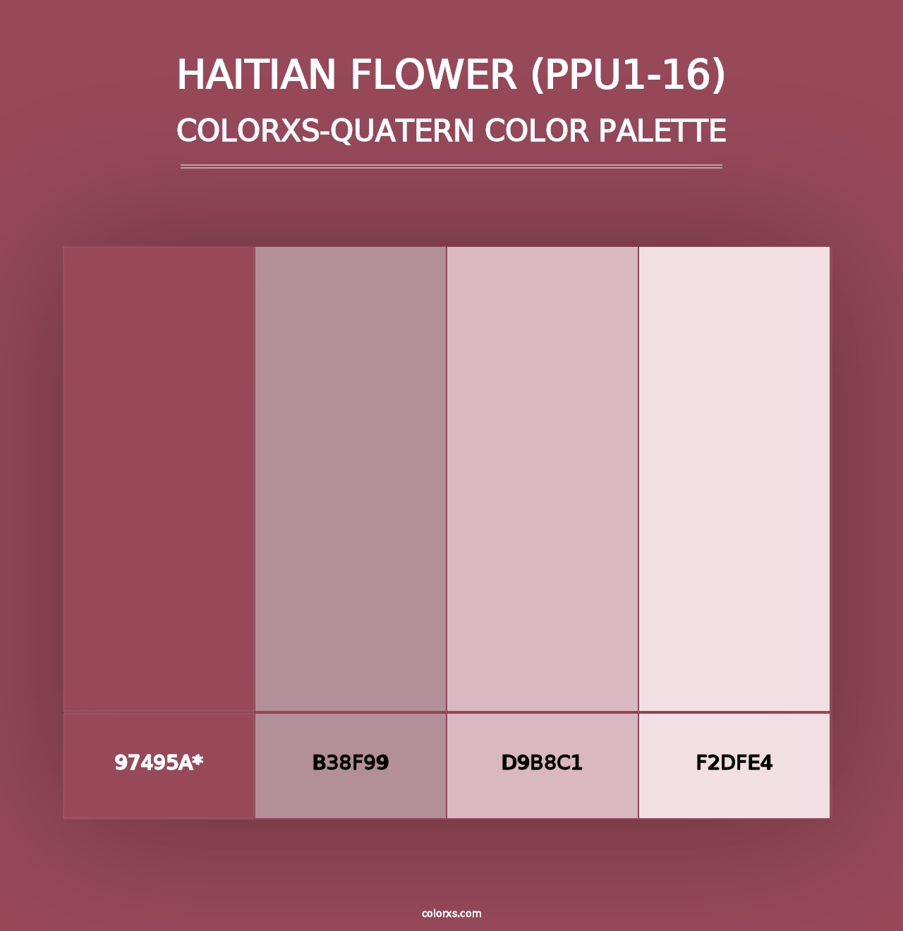 Haitian Flower (PPU1-16) - Colorxs Quad Palette