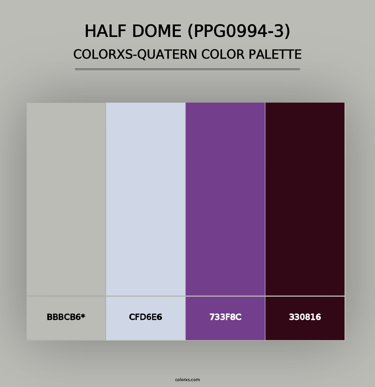 Half Dome (PPG0994-3) - Colorxs Quad Palette