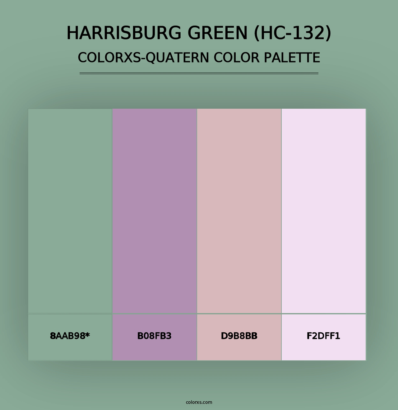 Harrisburg Green (HC-132) - Colorxs Quad Palette