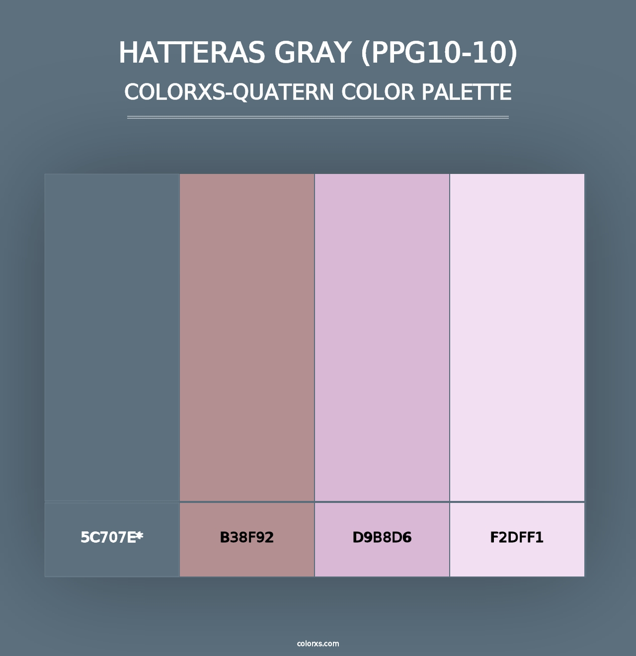 Hatteras Gray (PPG10-10) - Colorxs Quad Palette