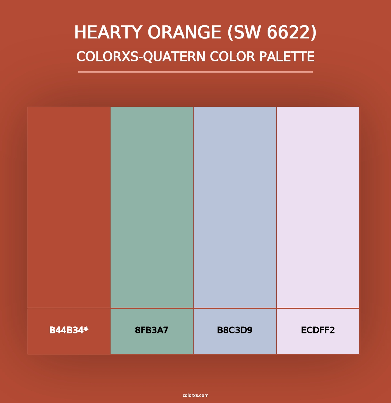 Hearty Orange (SW 6622) - Colorxs Quad Palette