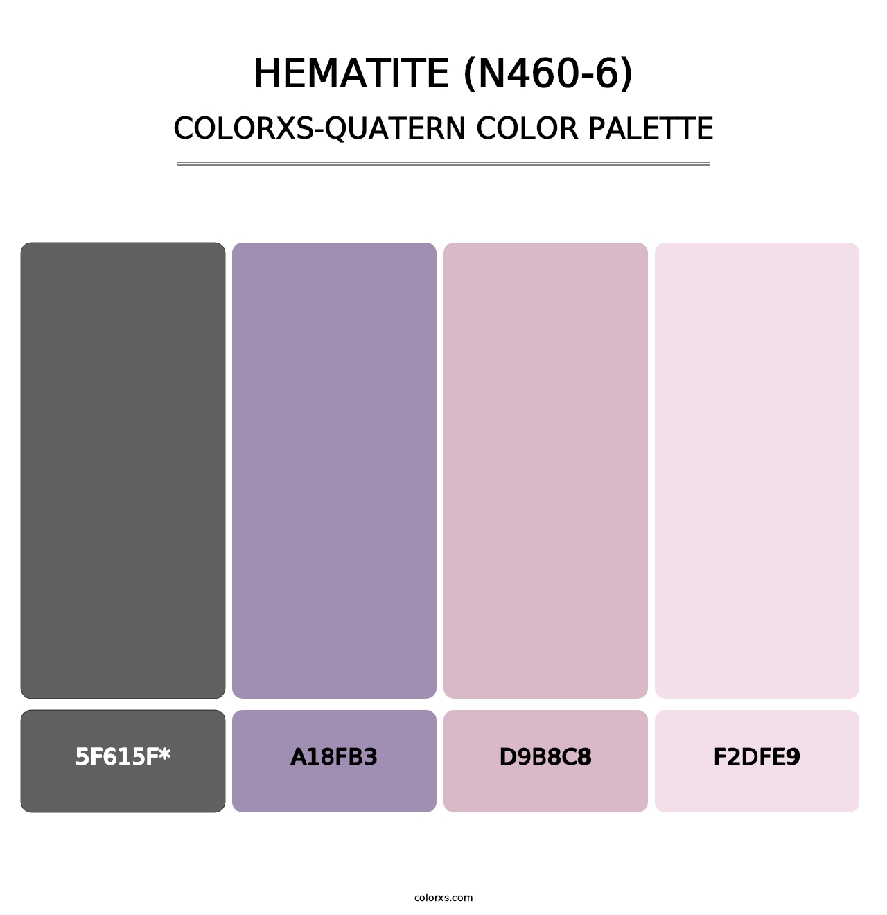 Hematite (N460-6) - Colorxs Quad Palette