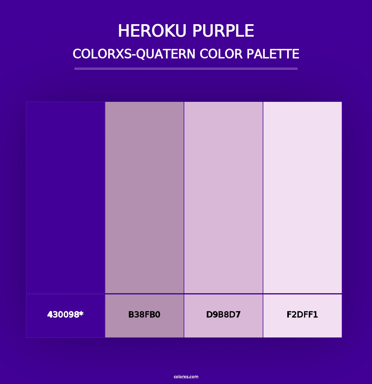 Heroku Purple - Colorxs Quad Palette