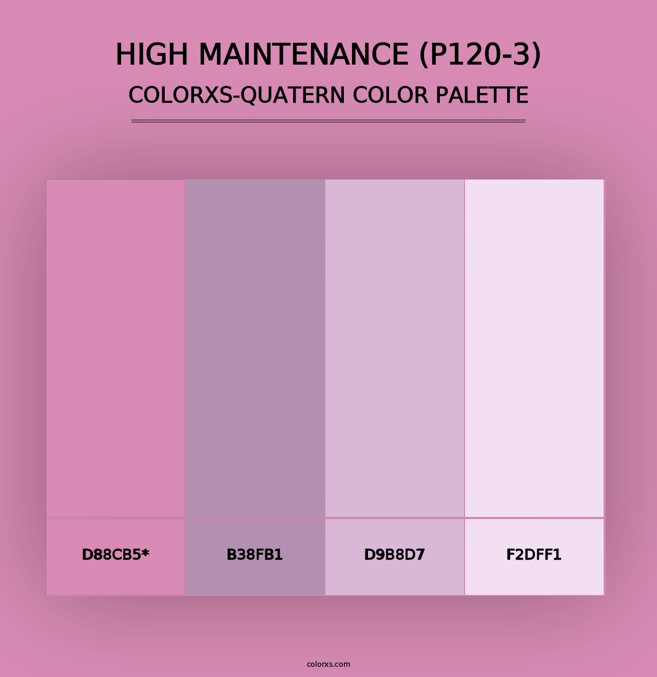 High Maintenance (P120-3) - Colorxs Quad Palette