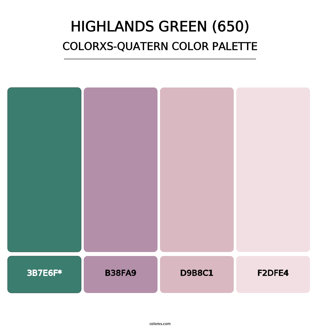 Highlands Green (650) - Colorxs Quad Palette